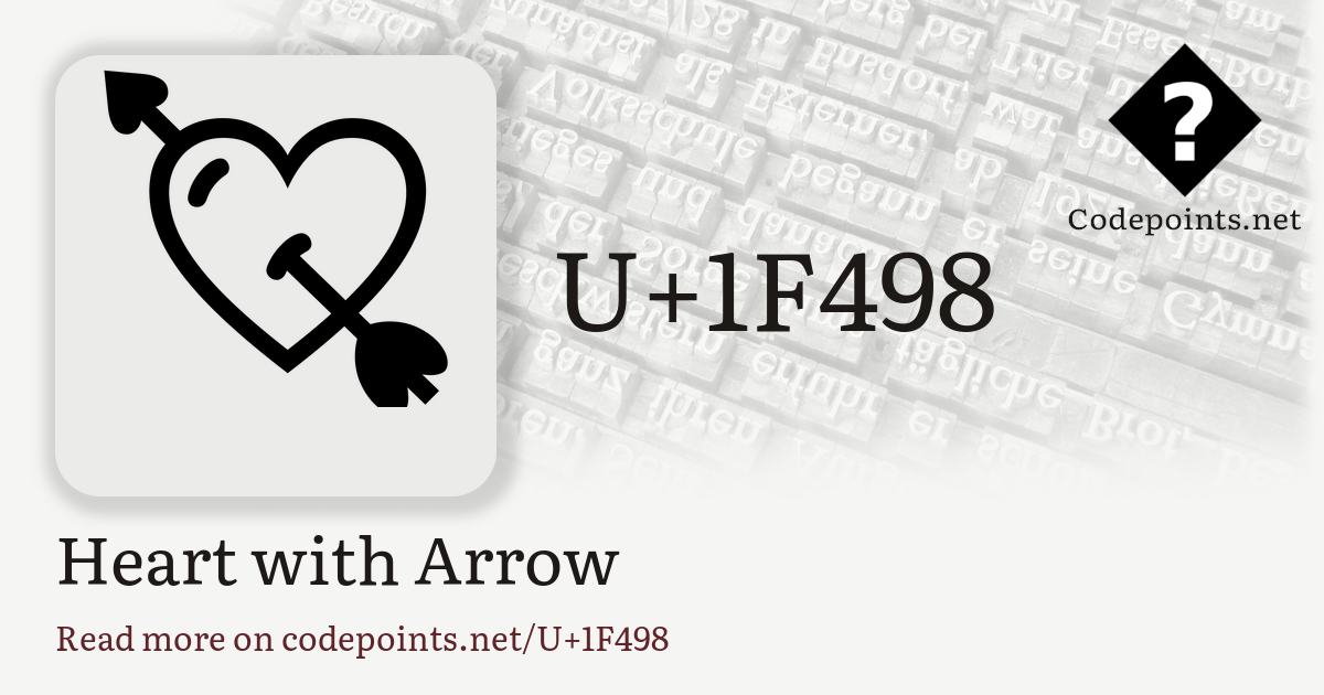 U+1F498 HEART WITH ARROW: 💘 – Unicode – Codepoints